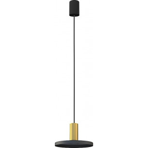 Lampa wisząca modernistyczna Hermanos 20cm czarny/mosiądz Nowodvorski