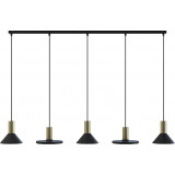 Lampa wisząca modernistyczna Hermanos V czarny/mosiądz Nowodvorski