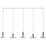 Lampa wisząca modernistyczna Hermanos V biały/mosiądz Nowodvorski