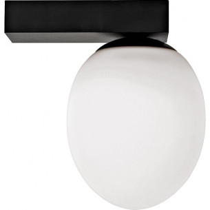 Ice Egg white&amp;black bathroom ceiling lamp glass sphere Nowodvorski