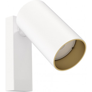 Mono white&amp;gold wall lamp with switch Nowodvorski