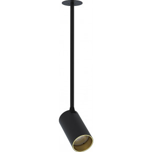 Mono Long 39cm black&amp;gold recessed semi flush ceiling lamp Nowodvorski