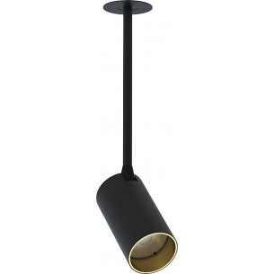 Mono Long 29cm black&amp;gold semi flush ceiling lamp Nowodvorski