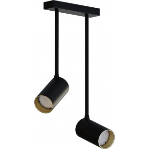 Mono II black-gold double semi flush ceiling lamp Nowodvorski