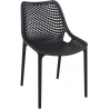 Designerskie Krzesło ażurowe z tworzywa Air Czarne Siesta do kuchni i jadalni.