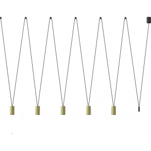 More Eye V brass tubes pendant lamp Nowodvorski