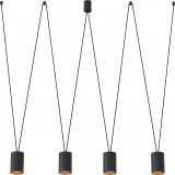 Lampa wiszące minimalistyczne tuby More Tone IV czarna Nowodvorski