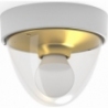 Nook 18cm white&amp;gold&amp;clear outdoor ceiling lamp Nowodvorski