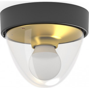 Nook 18cm black&amp;gold&amp;clear outdoor ceiling lamp Nowodvorski