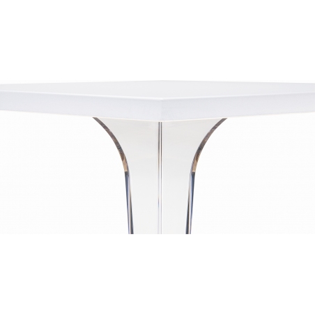 Ice 70x70 white square one leg dining table Siesta
