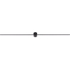 Kinkiet łazienkowy minimalistyczny Pin LED 121cm czarny Nowodvorski