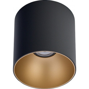 Point Tone 12.7cm black&amp;gold surface-mounted spotlight Nowodvorski