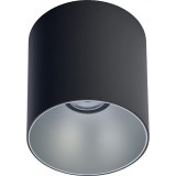 Point Tone 12.7cm black&amp;silver surface-mounted spotlight Nowodvorski