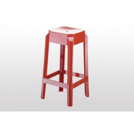 Fox 75 red modern bar stool Siesta