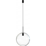 Sphere 35cm transparent glass pendant lamp Nowodvorski