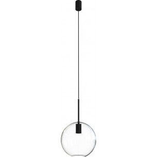 Sphere 25cm transparent glass pendant lamp Nowodvorski