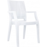 Designerskie Krzesło plastikowe z podłokietnikami Arthur Białe Siesta do kuchni i jadalni.