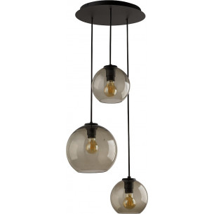 Vetro III smoked glass pendant lamp Nowodvorski