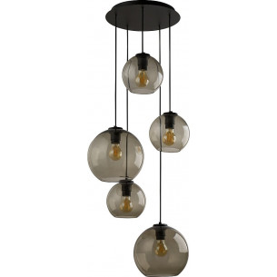 Vetro V smoked glass pendant lamp Nowodvorski