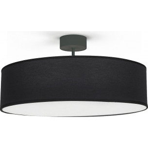 Violet 50cm black round ceiling lamp with lampshade Nowodvorski