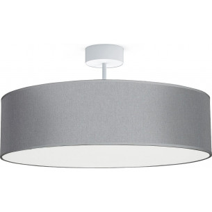 Violet 50cm grey round ceiling lamp with lampshade Nowodvorski