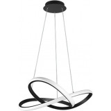 Lampa wisząca nowoczesna Course LED 60cm czarny mat Reality