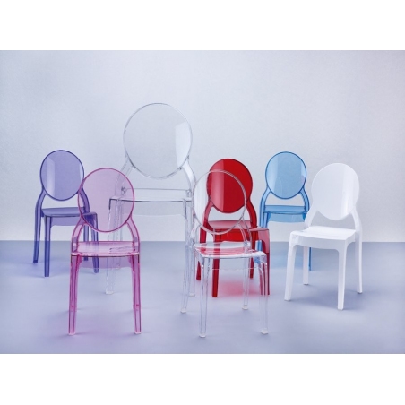 Designerskie Krzesło dziecięce Baby Elizabeth Różowy przeźroczysty Siesta do jadalni, kuchni i salonu.