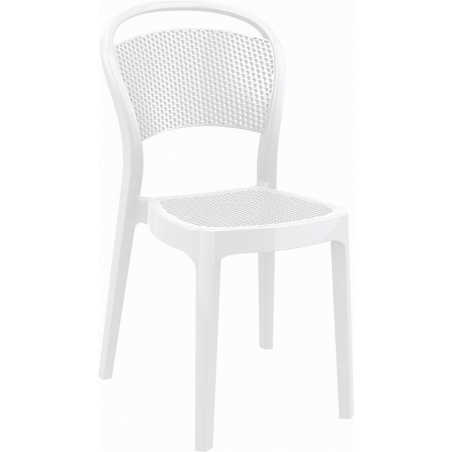 Designerskie Krzesło z tworzywa Bee Białe Siesta do kuchni i jadalni.