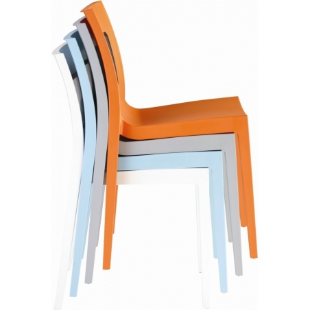 Stylowe Krzesło ogrodowe plastikowe Lucca - T Chair Białe Siesta na taras i do restuaracji.
