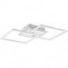 Venida LED 57cm white matt modern ceiling lamp with two squares Reality