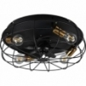 Plafon druciany z wiatrakiem Trondheim 48cm czarny Reality