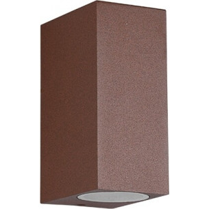 Roya Square copper outdoor up-down wall lamp Trio