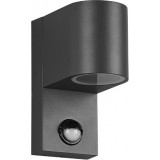 Roya Round anthracite outdoor wall lamp with motion sensor Trio