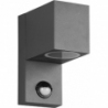 Roya Square anthracite outdoor wall lamp with motion sensor Trio