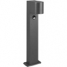 Roya 50cm anthracite outdoor garden post with motion sensor Trio