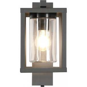 Lunga anthracite outdoor wall lamp with glass shade Trio