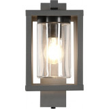 Lunga anthracite outdoor wall lamp with glass shade Trio