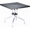 Forza 80x80 black square garden table Siesta