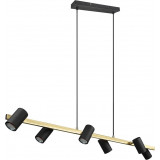 Marley VI black&gold long pendant lamp with spotlights Trio Marley VI black&gold long pendant lamp with spotlights Trio