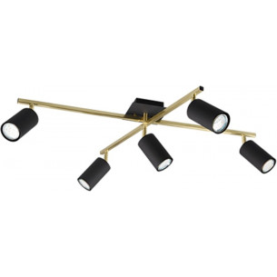 Marley V black&amp;gold glamour ceiling spotlight Trio