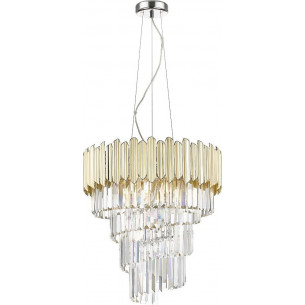 Gladius 51cm transparent&amp;gold glamour crystal pendant lamp ZumaLine