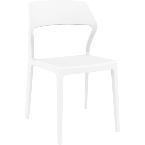 Designerskie Krzesło z tworzywa Snow Białe Siesta do kuchni i jadalni.