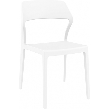 Designerskie Krzesło z tworzywa Snow Białe Siesta do kuchni i jadalni.
