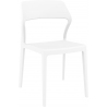 Snow white polypropylene chair Siesta