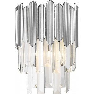 Gladius transparent&amp;silver glamour crystal wall lamp ZumaLine