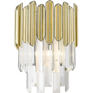 Gladius transparent&amp;gold glamour crystal wall lamp ZumaLine