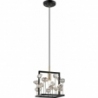 Caroline 23cm black&amp;clear&amp;gold glamour pendant lamp ZumaLine