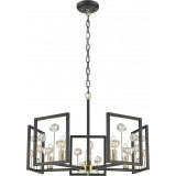 Lampa wisząca glamour Caroline 61cm czarny/przeźroczysty/złoty Zumaline