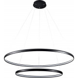Carlo 80+120 LED black matt modern Round pendant lamp ZumaLine