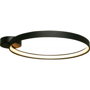 Circle LED 78cm black matt modern ceiling lamp ZumaLine